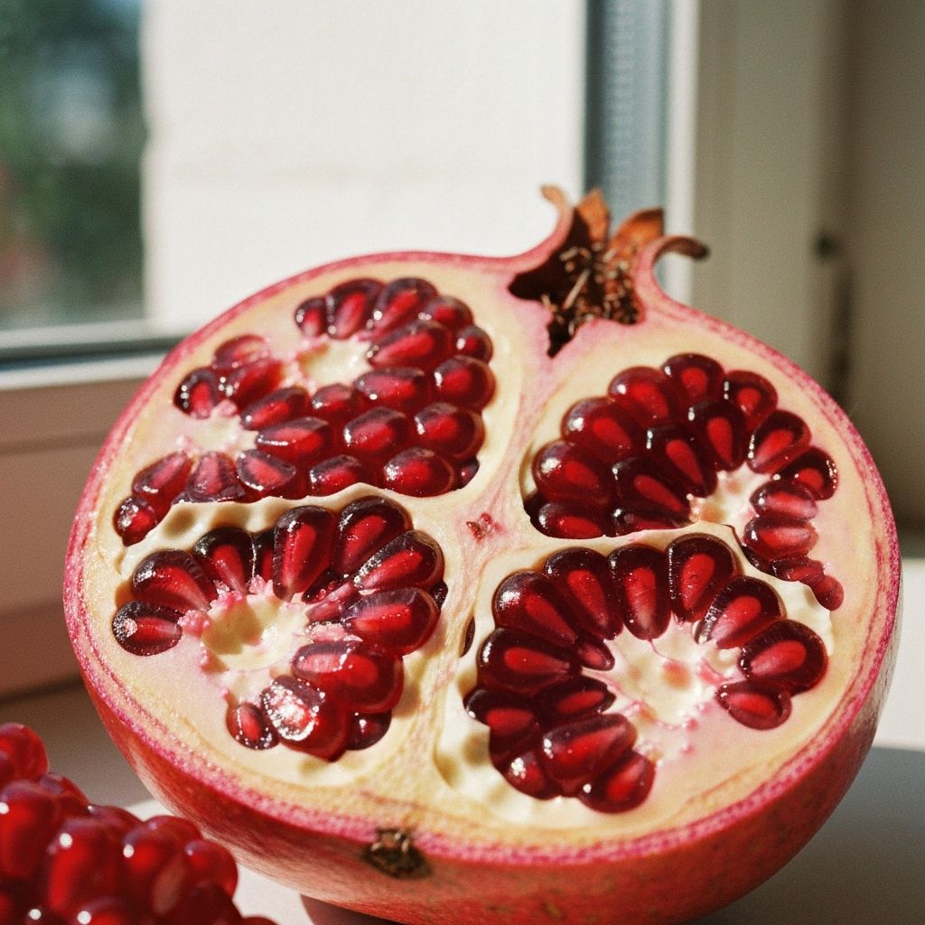 Pomegranate seeds rich in antioxidants